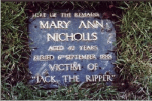 Mary Ann Nicols Grave | Courtesy of funerabilia.pl