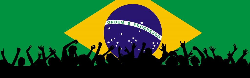 Bandeira nacional patriótica do Brasil. Cortesia de Pete Linforth e Pixabay