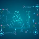 AI (Artificial Intelligence) Concept Machine Learning, Nanotechnologies, Smart Objects and Global Network Technology