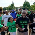 Roanld Greens mother and Family Marching for Justice