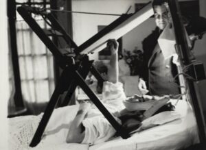 Frida painting in bed, 1940 | Courtesy of Frida Kahlo Museum
