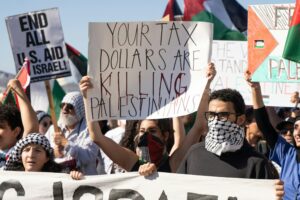 "END ALL U.S. AID TO ISRAEL; YOUR TAX DOLLARS ARE KILLING PALESTINIANS"
