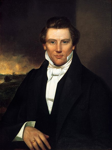 A portrait of Joseph Smith by an unknown painter, 1842. Courtesy of Wikipedia.