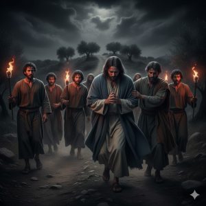 Google. Response to "make me an image of Jesus walking to gethsemane with his disciples with the night feeling heavy and dark, and stressful to not only His disciples, but to Jesus as well, knowing of what is to come, and battling with his will and the will of His Father." Gemini, October 2025. https://gemini.google.com/ app?is_sa=1&is_sa=1&android-min-version=301356232&ios-min-version=322.0&campaign_id=bkws&utm_source=s em&utm_source=google&utm_medium=paid-media&utm_medium=cpc&utm_campaign=bkws&utm_campaign=2024enUS_gem feb&pt=9008&mt=8&ct=p-growth-sem-bkws&gclsrc=aw.ds&gad_source=1&gad_campaignid=20108148196&gbraid=0AA AAApk5BhnGFpZuJL9r5B7SZkC9v-0kb&gclid=Cj0KCQiAiKzIBhCOARIsAKpKLANFD7LTrduNNAWRwGG3_VfzikRWpheU9pHitJr ikTOpzUddFSDAw14aAoYxEALw_wcB.