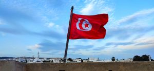 Tunisian flag landscape